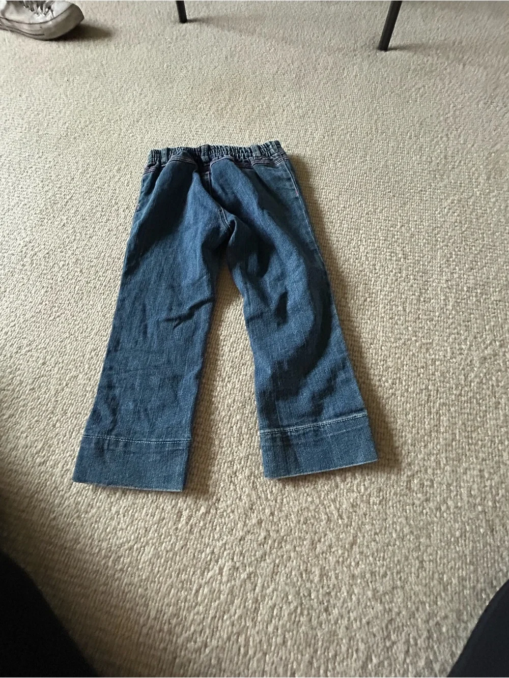 Vintage PrinceGirls Dark Blue Denim Jeans with Embroidered Unicorn